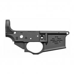 Spike's Tactical Stripped AR-15 Forged Lower Receiver, Gadsden Logo "Don't Tread On Me" (right)