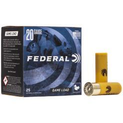 Federal Game Load, 20 Gauge, 2.75", #8, .875 oz, Lead Shot, 25rd
