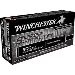 Winchester Super Suppressed, 300 AAC Blackout, 200 Grain, Open Tip, 20rd